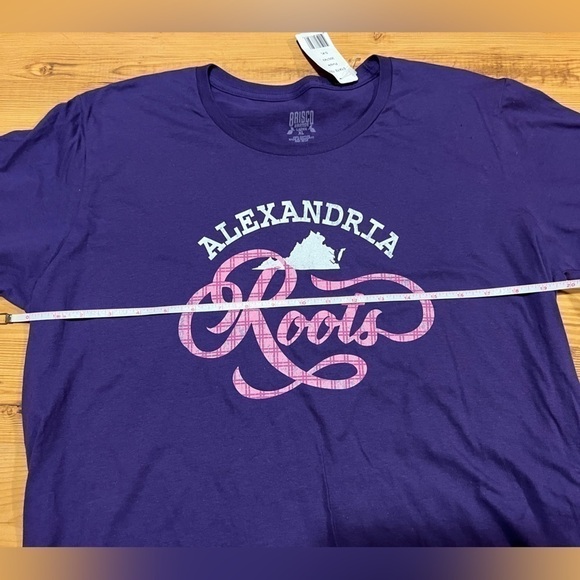 ALEXANDRIA Roots Brisco Brands Purple Virginia ‘State’ Women’s Tee Size XL - Picture 3 of 4